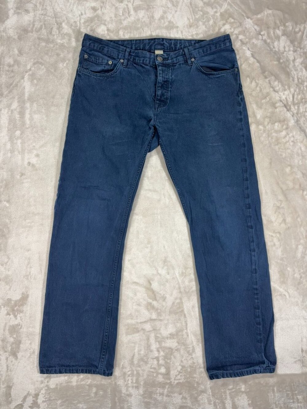 Burberry Brit Men's Blue Jeans Steadman Button Fly Denim - Size 34x32 (34x30)